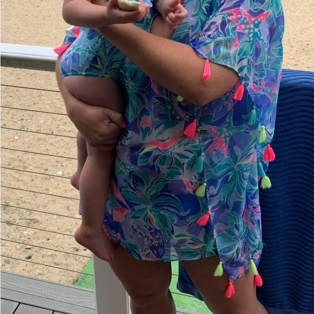 Lilly Pulitzer Bennet Blue Celestial Seas Coverup. Size S/M.